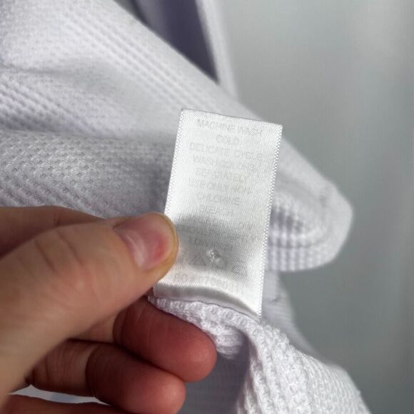 Woman Within White Embroidered Bodice Long Sleeve Thermal Top Size 14/16 - Picture 4 of 7